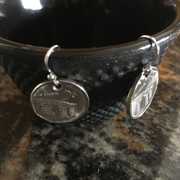 Vintage Boho Dangly Coin Statement Earrings - Mysterious Gothic Drop Jewelry - Picture 6 of 6